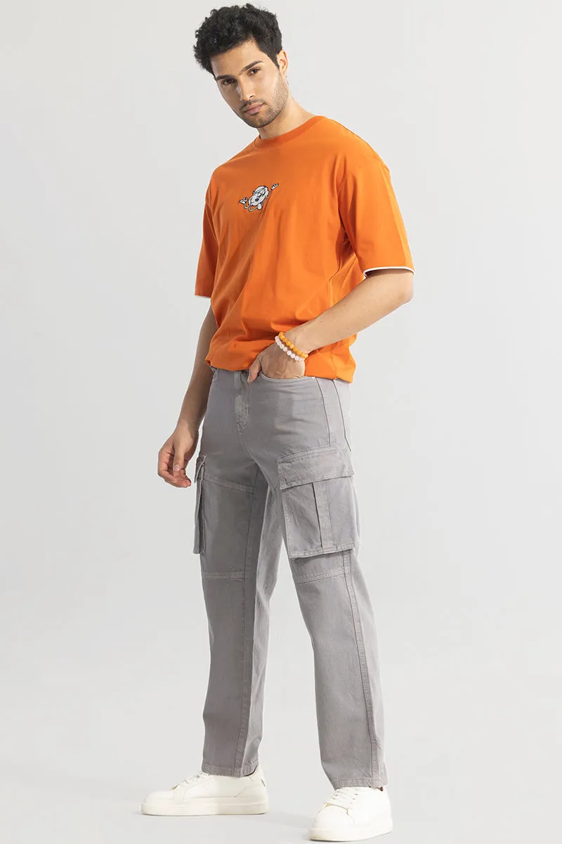 Adventure-Ready Grey Cargo Jeans