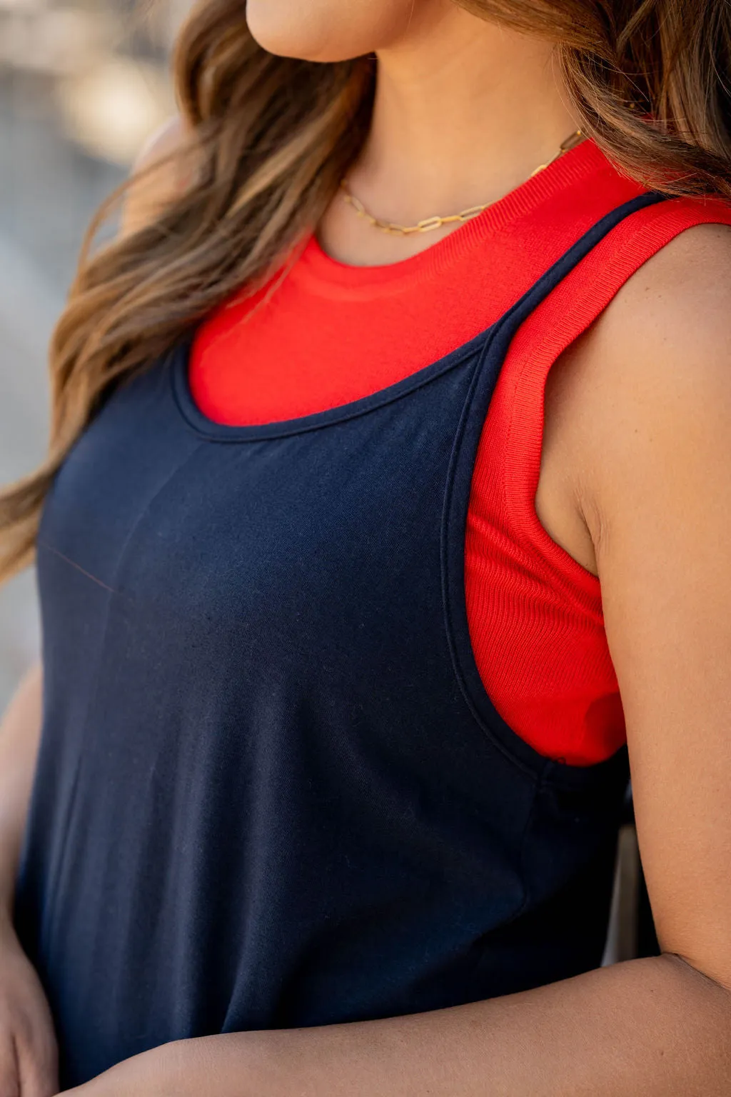 Basic Two Pocket Cropped Tank Jumpsuit