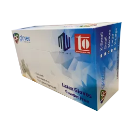 BP Latex Gloves, Powder-Free, size M (Pk: 100 pcs/box)