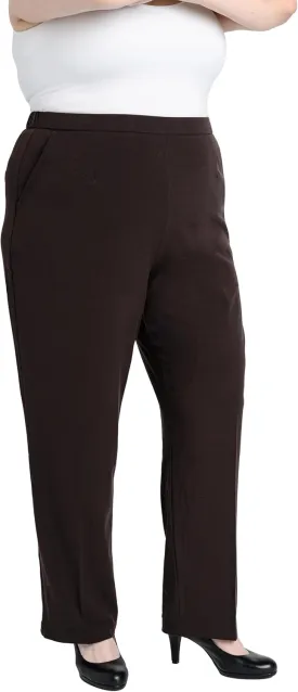 Briggs New York Women's Plus Size Pull on Dress Pant Average & Short Length