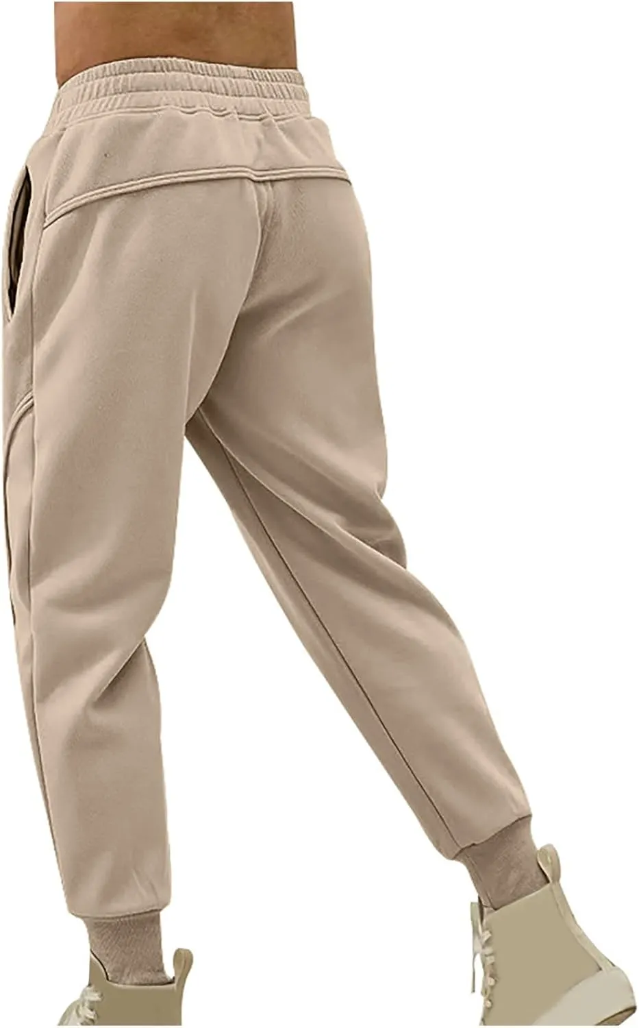 Casual Baggy Athletic Sweatpants for Men Elastic Waist Stretch Workout Pants Breathable Drawstring Joggers
