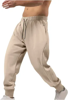 Casual Baggy Athletic Sweatpants for Men Elastic Waist Stretch Workout Pants Breathable Drawstring Joggers
