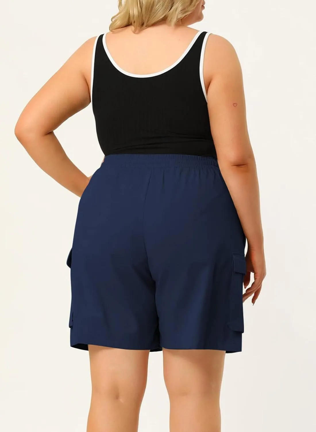 Eytino Womens Plus Size Hiking Cargo Shorts Lightweight Active Athletic Shorts Running Summer Shorts with Pockets(1X-5X)