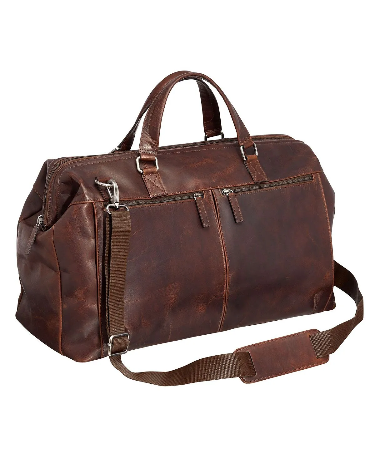 Mancini Men's Hand Luggage Sports Bag, Brown