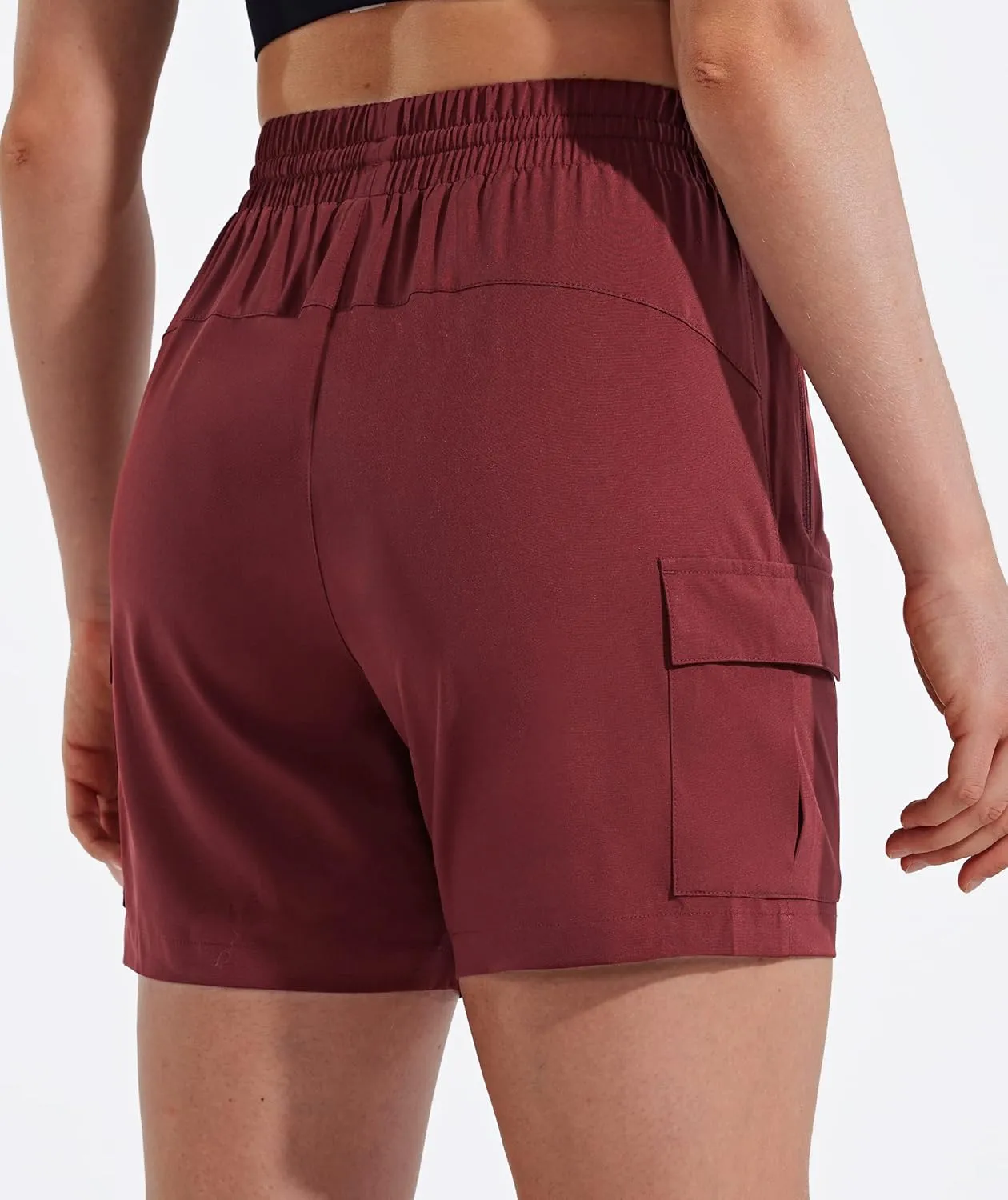 MASKERT Women's Hiking Cargo Shorts 5" 7" 9" Quick Dry Athletic Golf Shorts Lightweight Running Summer Casual Shorts