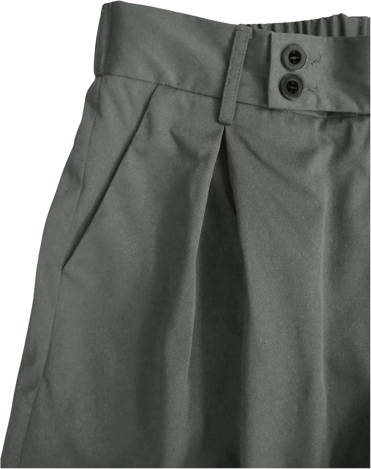 Milumia Men's Pleat Front Wide Leg Long Pants Button Loose Casual Pants