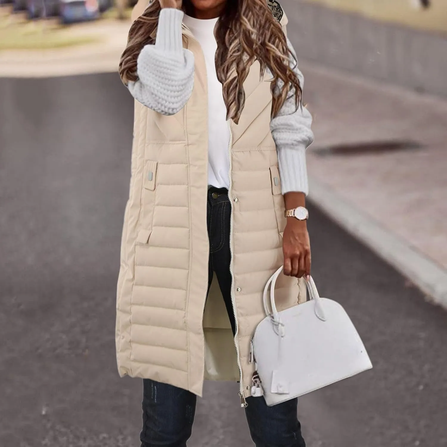 New Down Vest Women's Short Autumn And Winter Loose Fashionable Vest Fleece Fashion Vest Womens