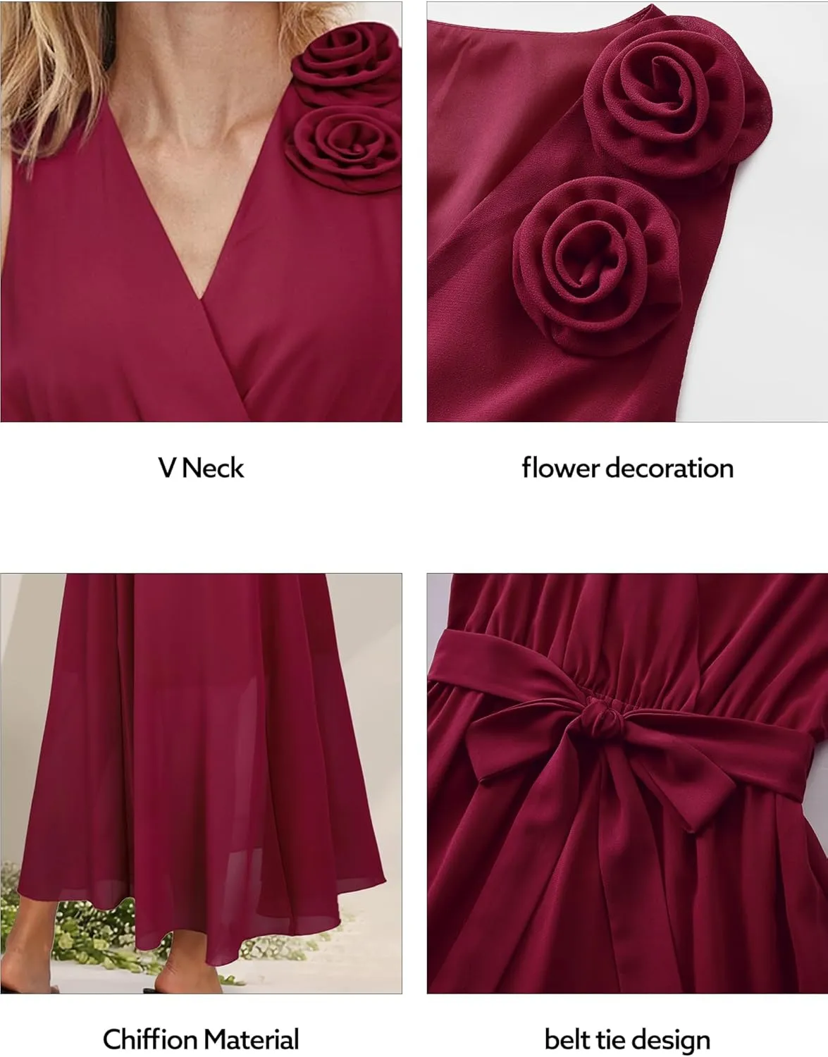 Newshows Womens 2025 Summer Wedding Guest Bridesmaid V Neck Sleeveless Long Formal Evening Party Maxi Dress