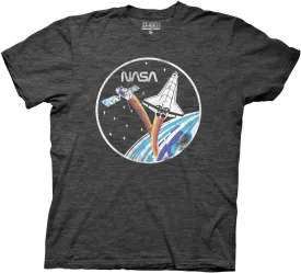 Ripple Junction NASA Vintage Shuttle & Satellite Adult Unisex Crew T-Shirt
