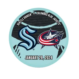 Seattle Kraken Matchup Puck - 01.28.24 vs Columbus Blue Jackets