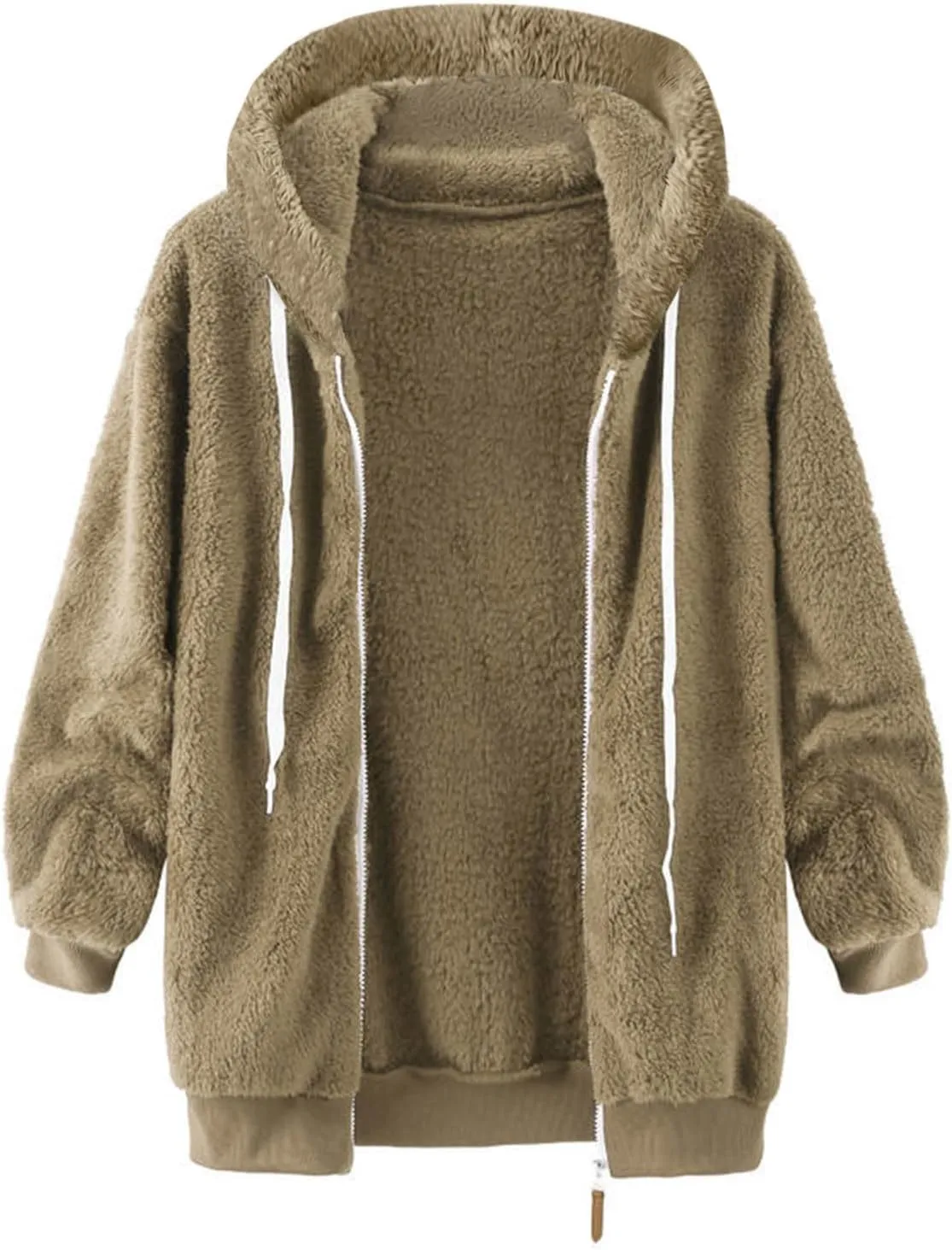 Sherpa Hoodies for Women 2024 Fashion Winter Jackets Shaggy Fuzzy Fleece Jackets Warm Soft Teddy Coats Outerwear