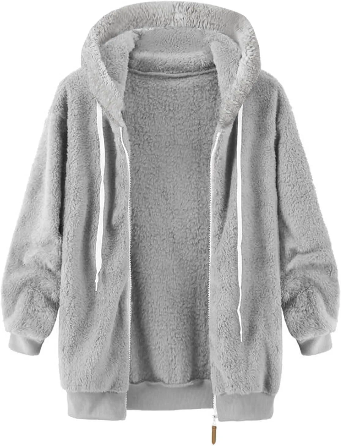 Sherpa Hoodies for Women 2024 Fashion Winter Jackets Shaggy Fuzzy Fleece Jackets Warm Soft Teddy Coats Outerwear