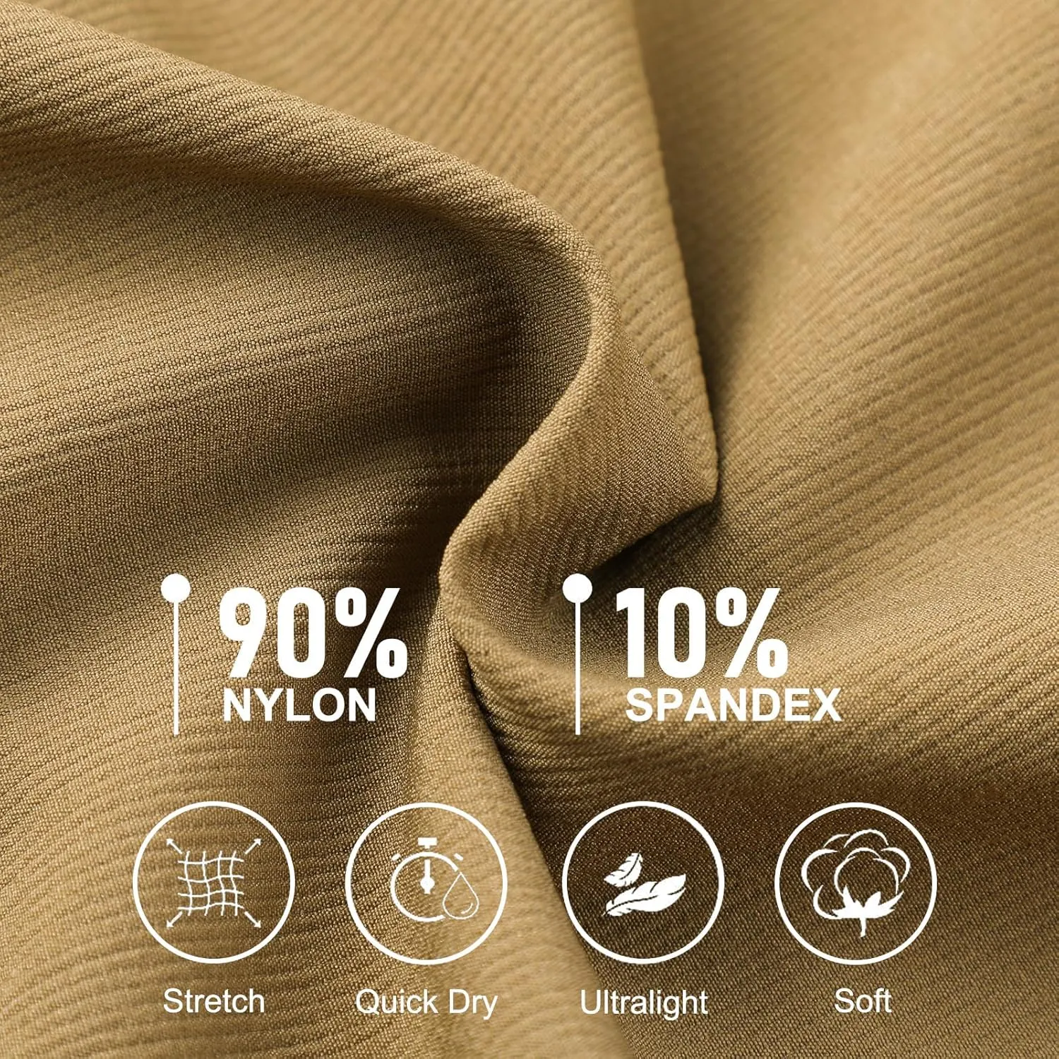 Surenow Men's Lightweight Hiking Pants Slim Fit Stretch Joggers Golf Cargo Work Pants for Men Quick Dry Travel Outdoor Pants