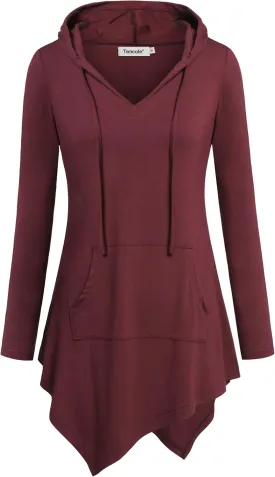 Tencole Womens Hoodies Pullover Sweatshirts Long Sleeve Tops Casual Tunic with Pocket