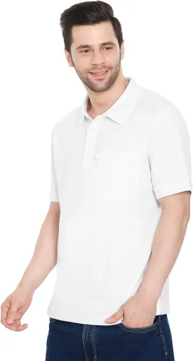 Turtle Bay New York Men's Short Sleeve Pique Polo Shirt in Cotton Blend with Front Pocket