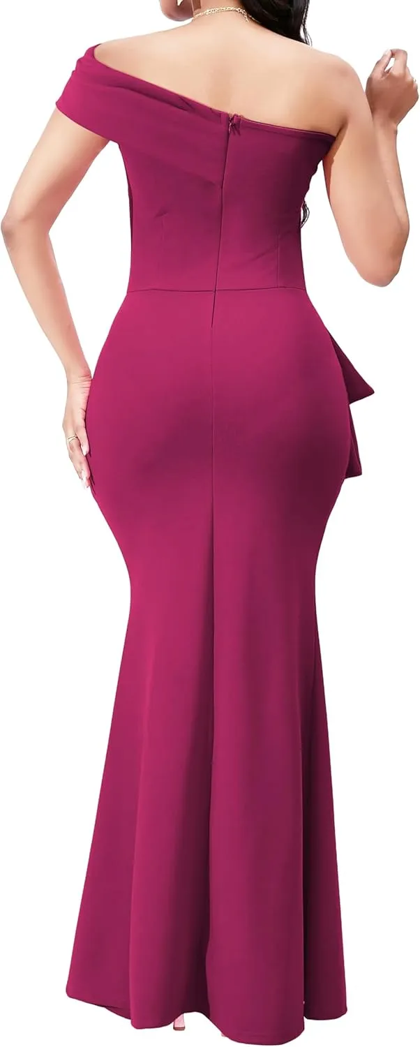 Women Evening Dress Bodycon Long Maxi Dresses Sexy Floor Length Mermaid Dress