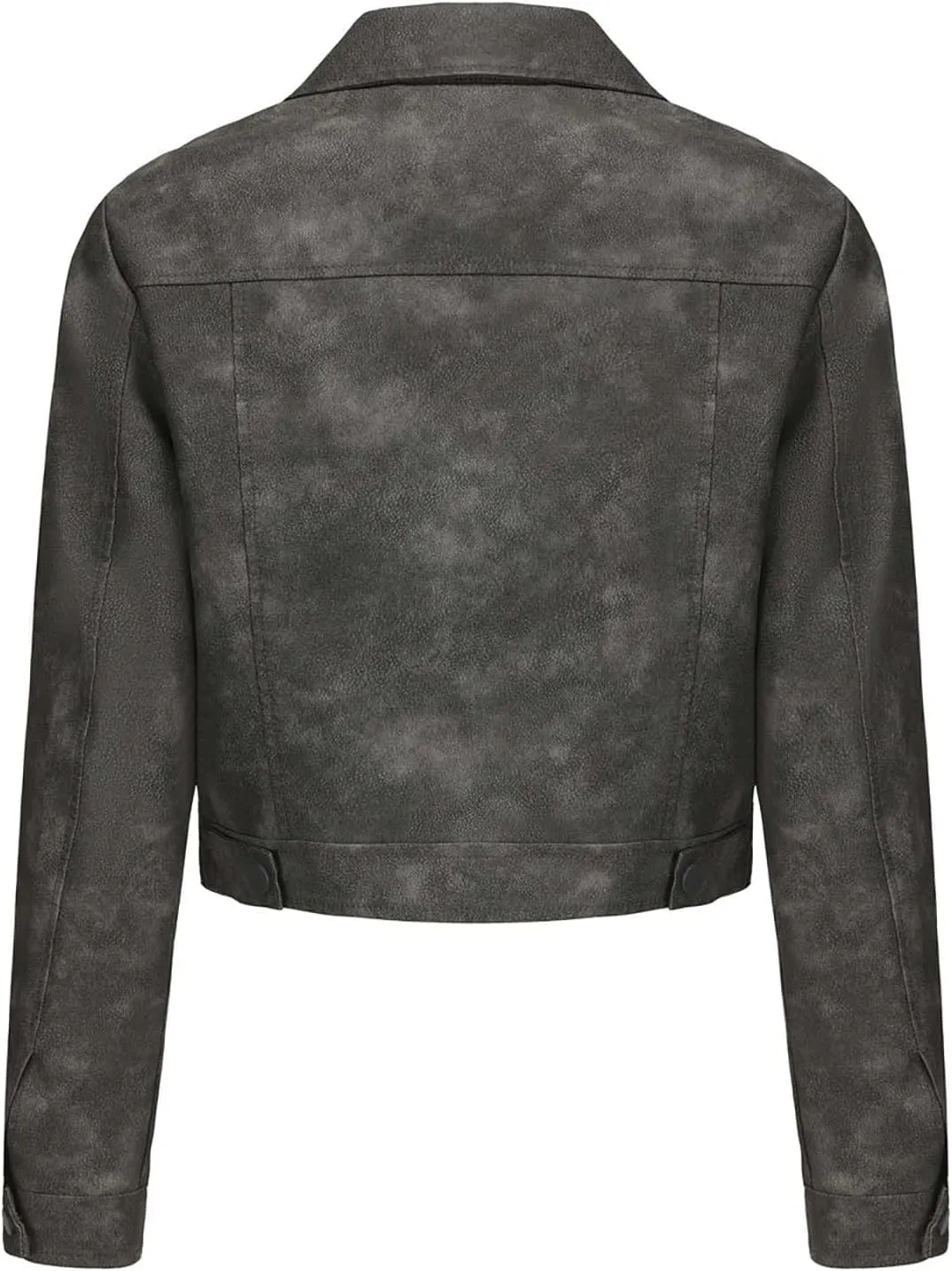 Womens Faux Leather Jacket, Casual Fashion Quilted Zip Up Coat Motorcycle Short Biker Jackets Classic Y2k Crop Coats