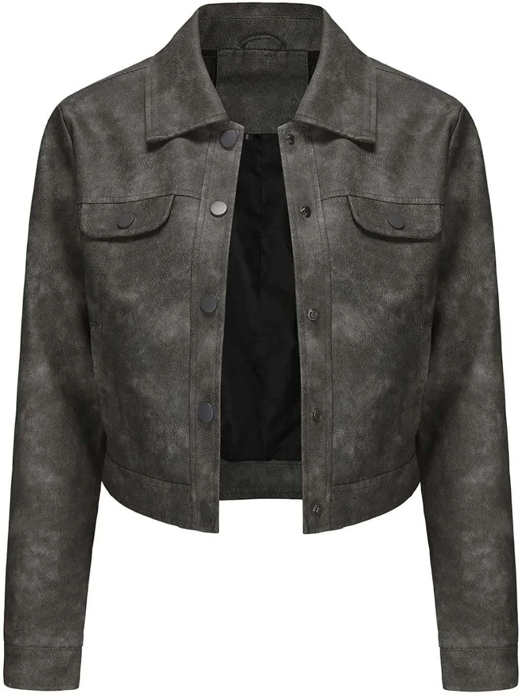 Womens Faux Leather Jacket, Casual Fashion Quilted Zip Up Coat Motorcycle Short Biker Jackets Classic Y2k Crop Coats