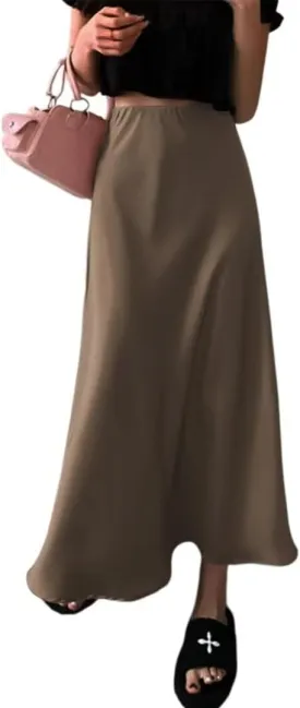 Womens Skirt High Waisted Skirts Satin Skirt Midi Silk Skirts for Women Skirts for Women Trendy