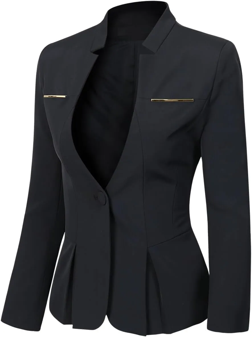 YUNCLOS Women's 2 Piece Business Skirt Suit Set Office Lady Slim Fit Blazer and Skirt